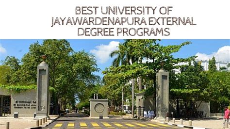 Best University Of Jayawardenapura External Degree Programs Sri Lanka