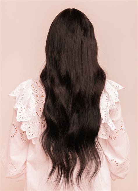 24 Inch Deluxe Clip In Hair Extensions 1b Natural Black Pure Hair