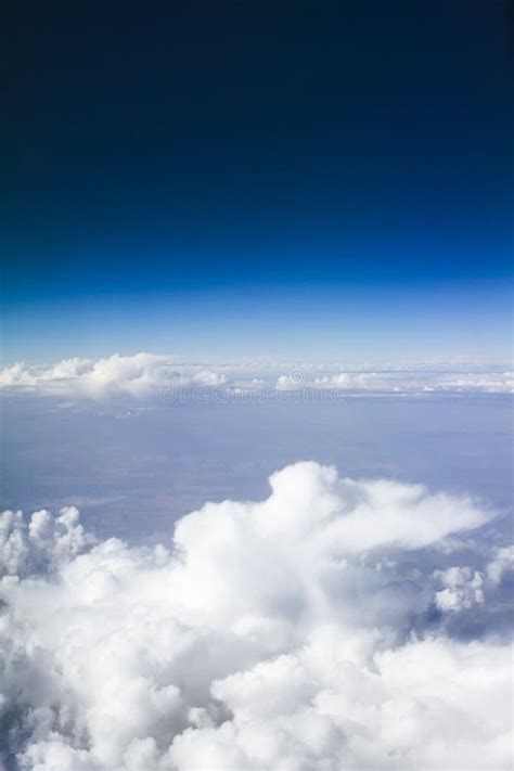 Snow White Clouds At The Height Of The Stratosphere Stock Photo
