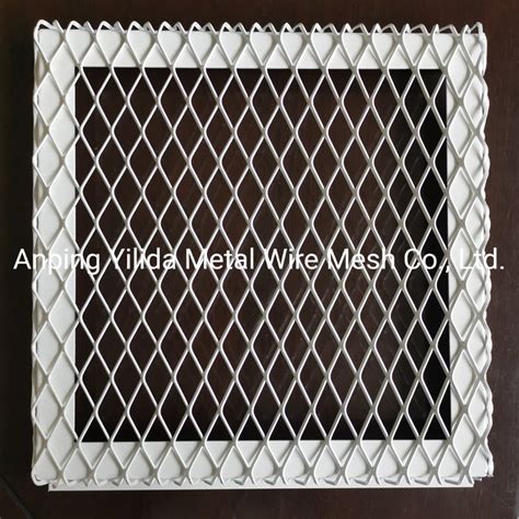 Aluminum Powder Coated Expanded Metal Mesh With Frame China Expanded