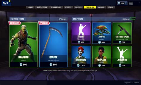 Fortnite Item Shop Featured And Daily Items Today The Fortnite Item Shop Changes On A Daily