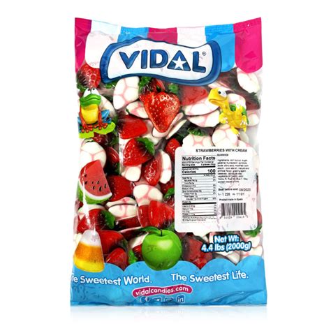 Vidal Strawberry And Cream 44lb Jacks Candy