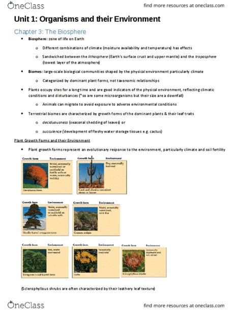 Biology 2483a Study Guide Fall 2016 Final Tropical Rainforest