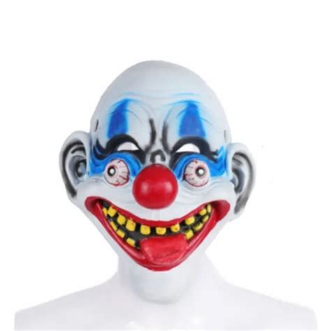 Scary Evil Killer Clown Latex Mask Halloween Horror Cosplay Prop Face