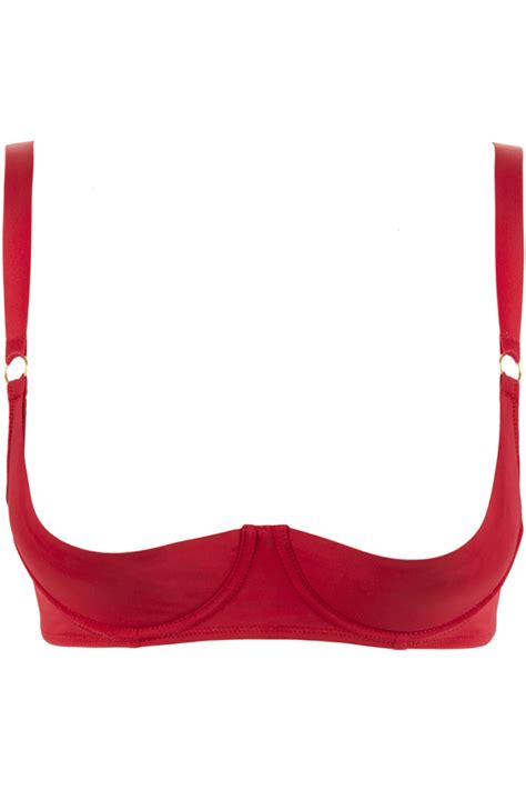 Maison Close Tapage Nocturne Quarter Cup Bra Red Lingerie Naughty