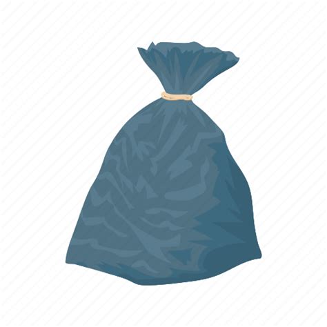 Bag Cartoon Dump Ecology Garbage Plastic Trash Icon Download On