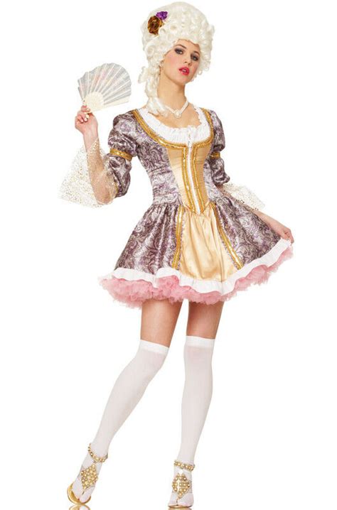 Brand New French Queen Marie Antoinette Adult Halloween Costume Ebay