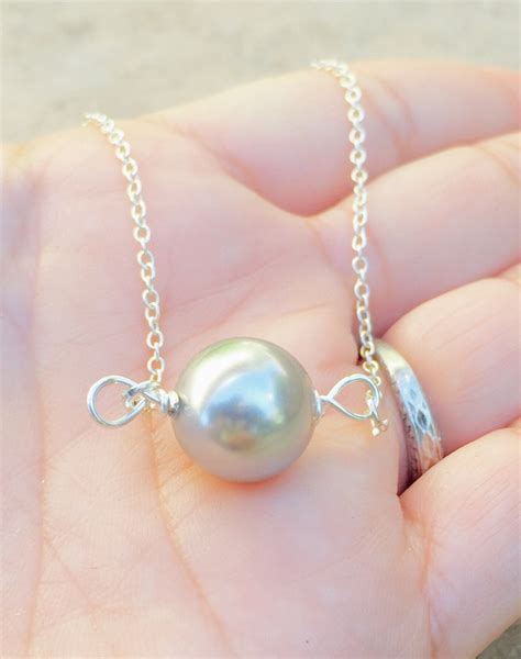 Bridal Jewelry Floating Pearl NecklaceSingle Pearl By Natashaaloha