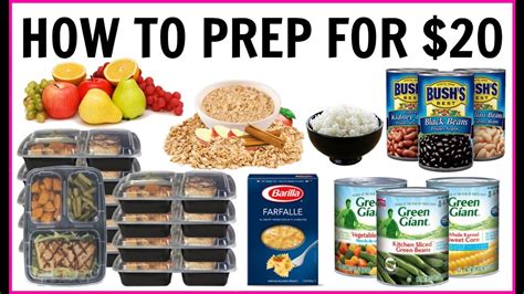 Meal prepping is the simple act of preparing a meal to be able to use for a later time. FULL WEEK OF MEAL PREP FOR UNDER $20.00 | MEALS FOR WEIGHT ...