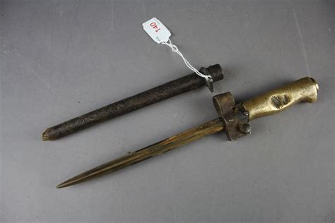 Ww1 French Cut Down Lebel Bayonet Trench Knife Having Cruciform Blade