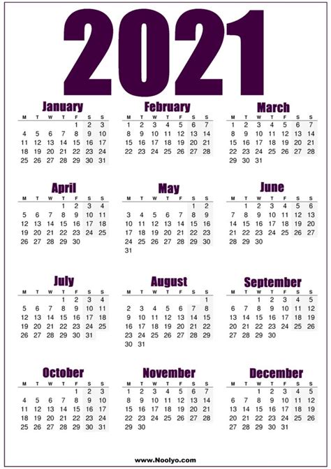 This uk calendar is fit to be used as holiday or leave planner. US Calendar 2021 - United States 2021 Calendar - Noolyo.com