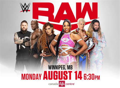 Wwe Monday Night Raw Returns To Winnipeg August