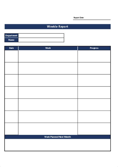 Weekly Activity Report Template 4 Templates Example Templates Vrogue