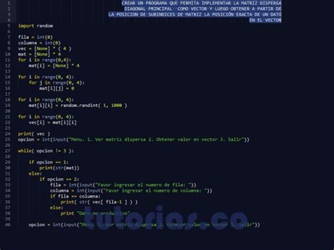 Arrays Python Matriz Dispersa Figura U En Vector Tutorias Co Riset