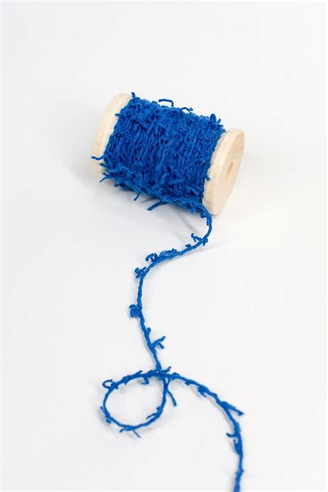 Blue Snarl Yarn On Mini Bobbin Journaling Suppliesspecial Etsy