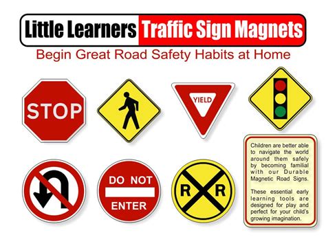 Educational Traffic Signs Magnetic Traffic Signs Safety Etsy