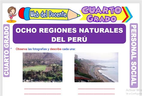 Ocho Regiones Naturales Del Perú Para Cuarto Grado De Primaria