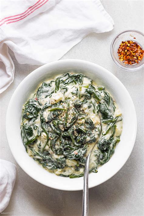 Creamy Spinach Recipe How To Make Creamy Spinach Eatwell101