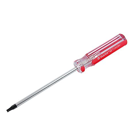 T15 Red Clear Handle 1mm Security Hole Torx Screwdriver