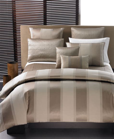 Closeout Hotel Collection Wide Stripe Bronze Bedding Collection