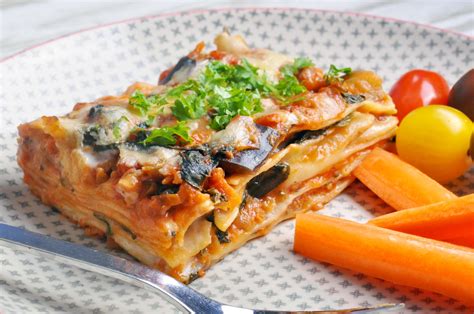 Veggie Lasagne With Spinach Aubergine And Carrot Good For Two Days