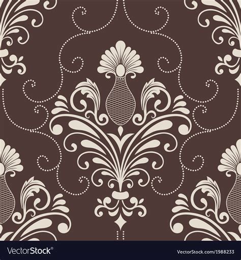 Vintage Damask Seamless Pattern Element Royalty Free Vector