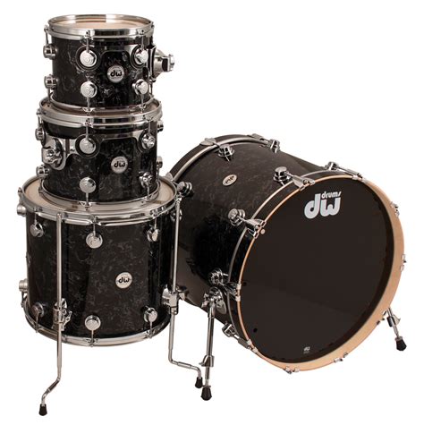 Dw Collectors Series 4pc Drum Shell Pack In Black Velvet Finish Ply