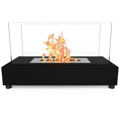 Avon Tabletop Portable Bio Ethanol Fireplace In Black