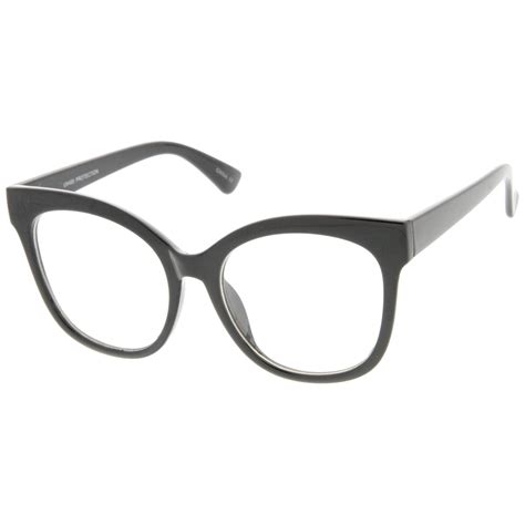 Women S Oversize Retro Clear Lens Glasses Zerouv