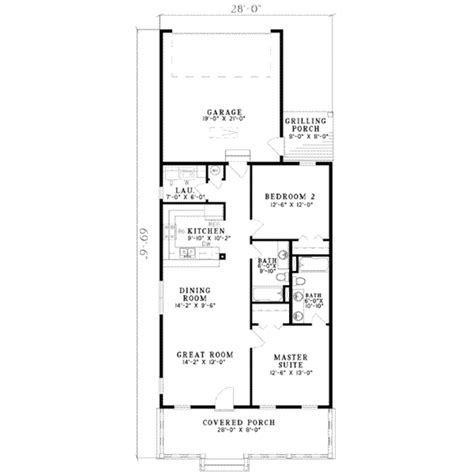 14 photos of the home plans with detached in law suite. Southern Style House Plan - 2 Beds 2 Baths 1120 Sq/Ft Plan ...