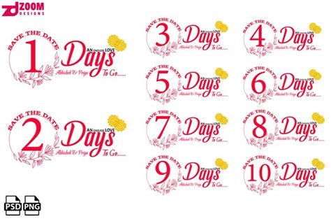 Download Wedding Countdown Day To Go Psd Template