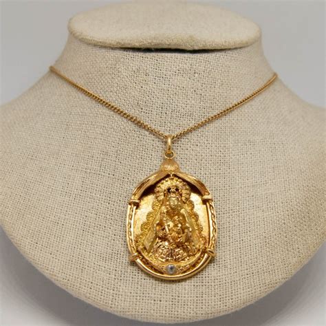 Medalla Virgen Del Rocio Oro De 18k