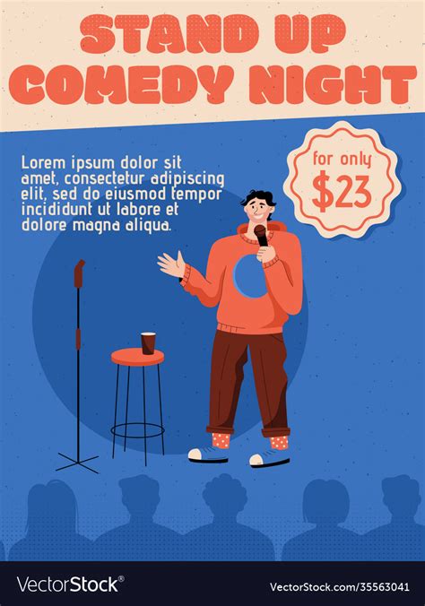 Poster Stand Up Comedy Night Concept Royalty Free Vector