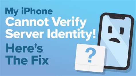 You must verify your identity to increase your transaction limits. My iPhone "Cannot Verify Server Identity"! Here's The Real ...