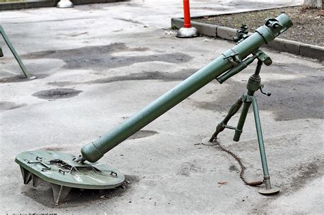 82 Mm Soviet Battalion Mortar Mod 1937 Bm 37 As A Monument In Moscow