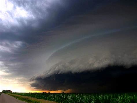 Large Wall Cloud Weather Wallpaper Image Featuring Tornadoes Clouds