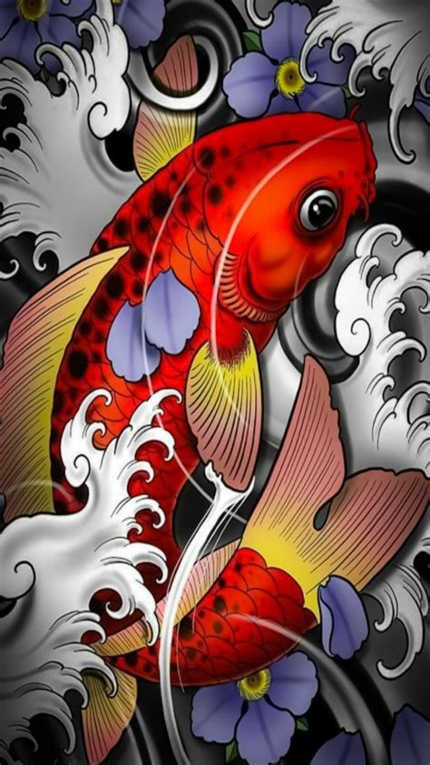 Koi Fish Japanese Tattoo Art Painting By Paisleypinupsbyleahe Japanese