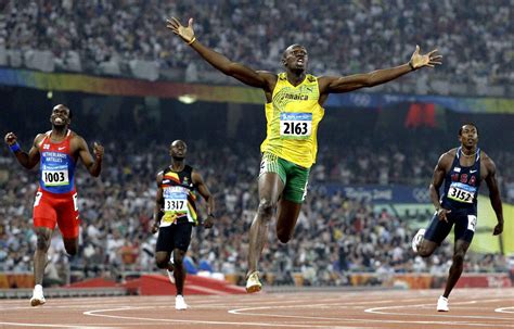L'athlète pratiquant la course de haies. Athlétisme: La légende Usain Bolt | Athletisme, Jeux ...