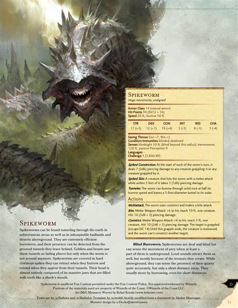 Spikeworm Fast And Deadly Burrower Unearthedarcana Dnd Dragons