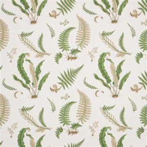 G P And J Baker Ferns Linen Stonegreen Fabric Decoratorsbest Fern