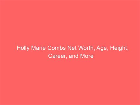 Holly Marie Combs Net Worth Age Height Career And More