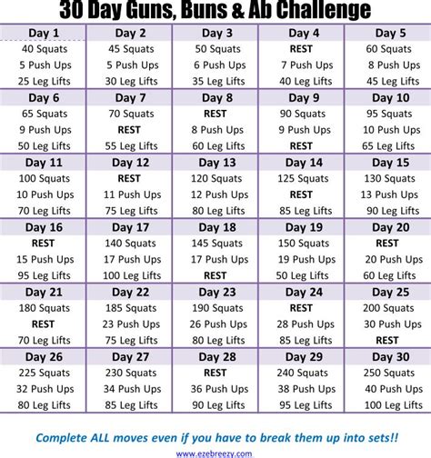 Printable 30 Day Fitness Challenge