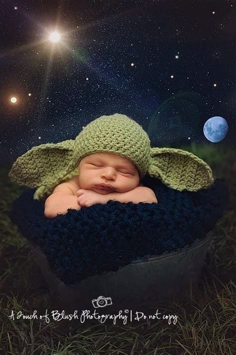 Yoda Hat Crochet Baby Newborn Photo Prop Star Wars Newborn Photo