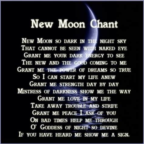 Moon Spells Magick Spells Pagan Witchcraft Wiccan Witch New Moon