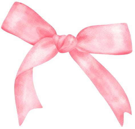 Pink Coquette Ribbon Bow Watercolor 36004872 Png
