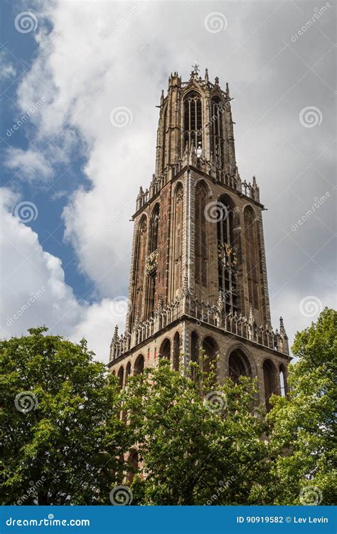 Bell Tower Of The Cathedral Church Utrecht Stock Photo Image Of