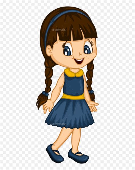Cartoon Girl Transparent And Png Clipart Free Download Little Girl Png