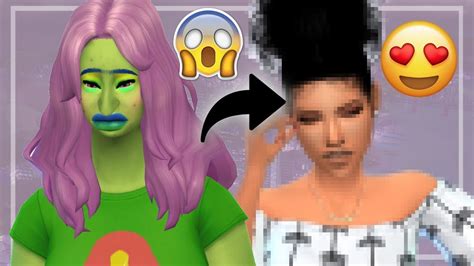 Sims 4 Ugly To Beauty Challenge She Madd Cutee😍💜 Youtube