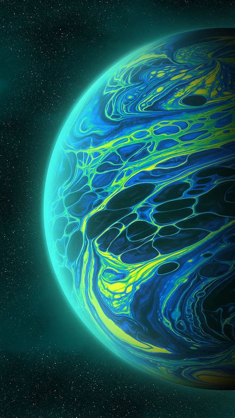 1920x1080px 1080p Free Download Neon Planet Fluid Galaxy