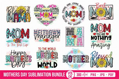 Mothers Day Sublimation Bundle Vol6 Graphic By Craftlabsvg · Creative